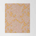 Berries / Peach & Yellow Throw Blanket Gallery Image 2