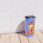 Graceful Fox Among Flowers Travel Mug Gallery Image 4