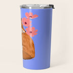 Graceful Fox Among Flowers Travel Mug Gallery Image 2