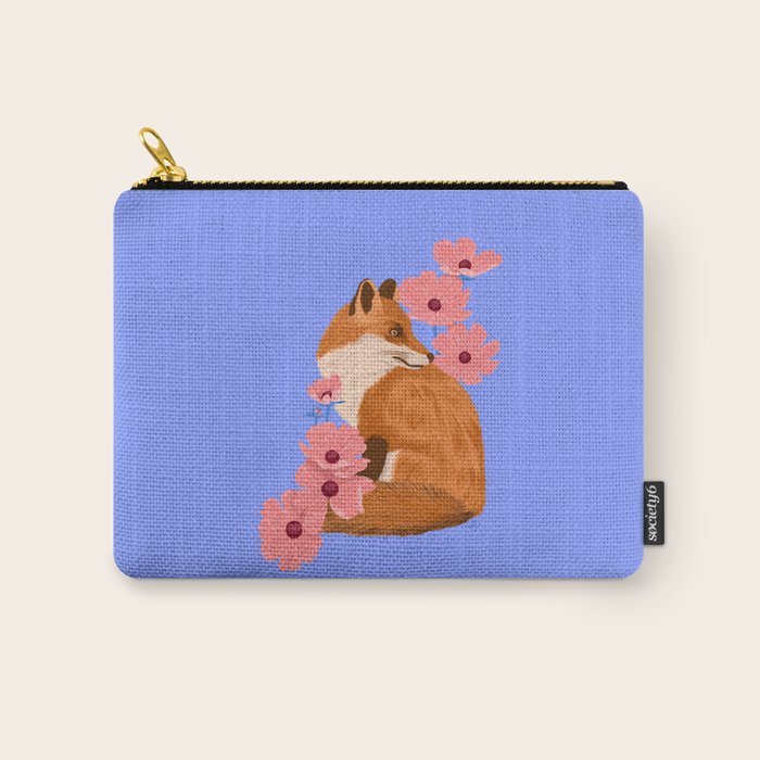 Graceful Fox Among Flowers Carry All Pouch Gallery Image 1