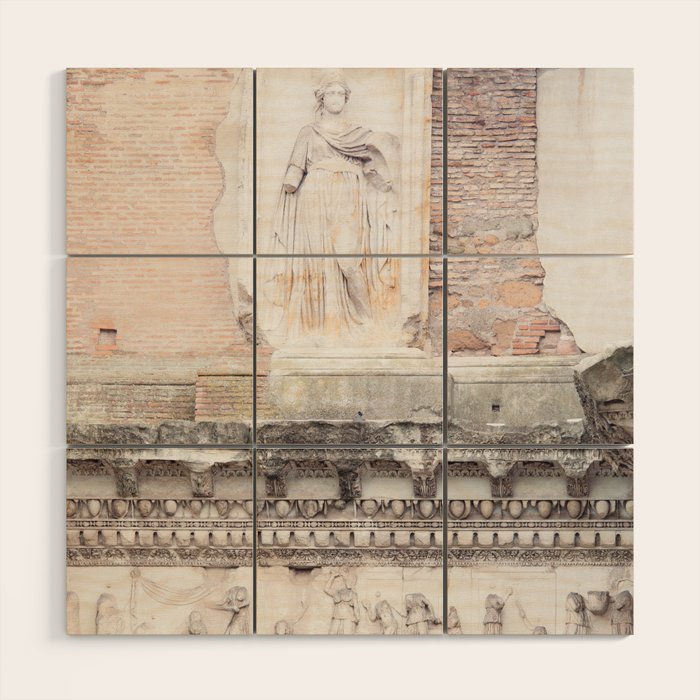 Minerva Temple - Rome Forum Architecture Photography Wood Wall Art Gallery Image 1