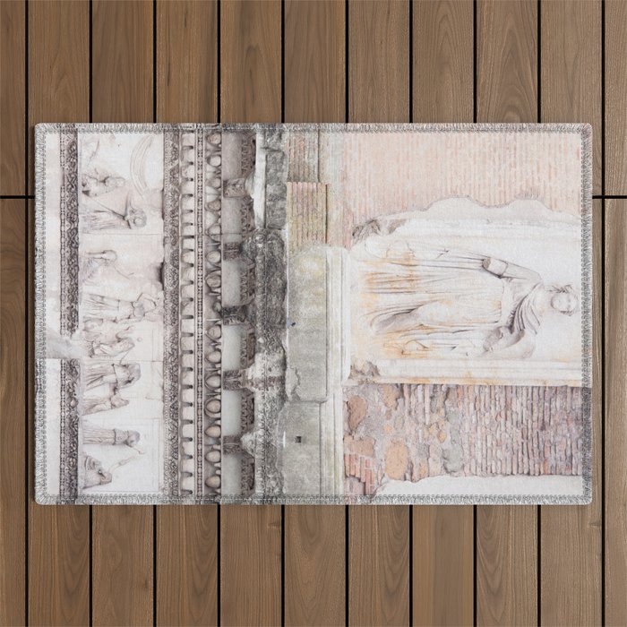 Minerva Temple - Rome Forum Architecture Photography Outdoor Rug Gallery Image 1