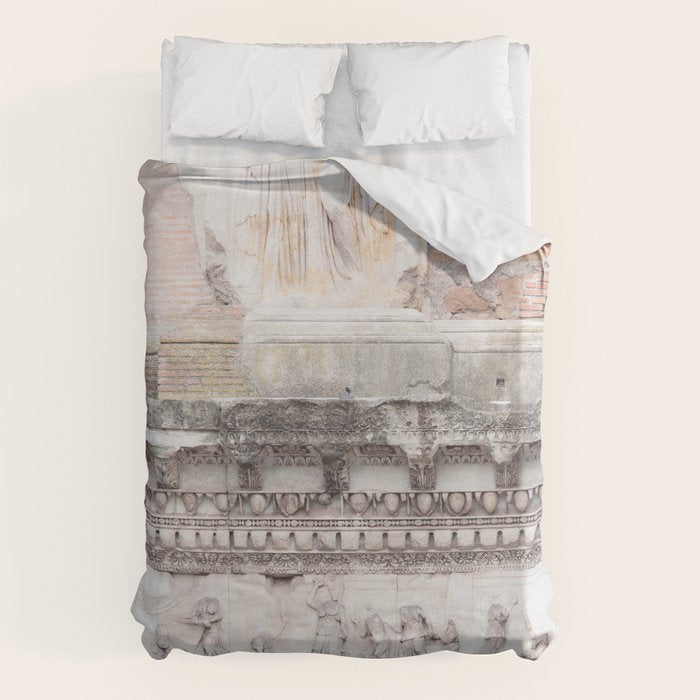 Minerva Temple - Rome Forum Architecture Photography Duvet Cover Gallery Image 6