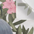 Gray heron and oleander plant - Wall Tapestry Gallery Image 3