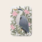 Gray heron and oleander plant - Bath Mat Gallery Image 1