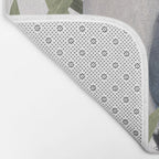 Gray heron and oleander plant - Bath Mat Gallery Image 2