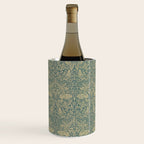 William Morris Brer Rabbit Blue Peacock Gold Vintage Pattern Wine Chiller Gallery Image 1