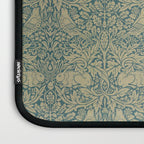 William Morris Brer Rabbit Blue Peacock Gold Vintage Pattern Laptop Sleeve Gallery Image 3