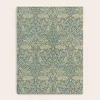 William Morris Brer Rabbit Blue Peacock Gold Vintage Pattern Notebook Gallery Image 4