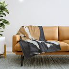 Two Abstract Birds I Throw Blanket Gallery Image 1