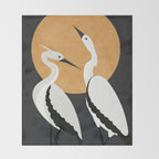Two Abstract Birds I Throw Blanket Gallery Image 2