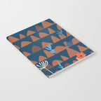 Farmland abstract pattern dark blue Notebook Gallery Image 2