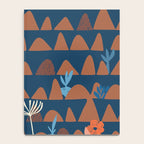 Farmland abstract pattern dark blue Notebook Gallery Image 4