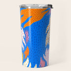 Abstract hand drawn shapes doodle pattern Travel Mug Gallery Image 2