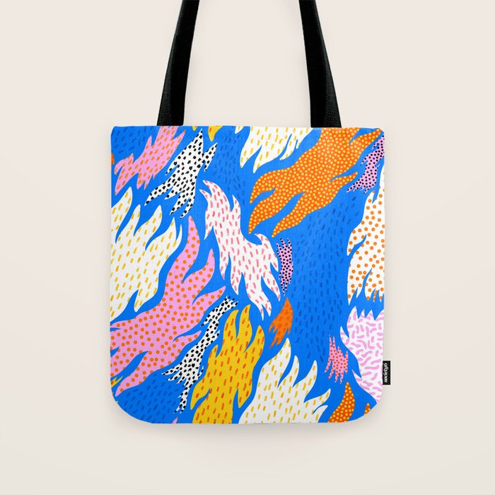 Abstract hand drawn shapes doodle pattern Tote Bag Gallery Image 1