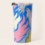 Abstract hand drawn shapes doodle pattern Travel Mug Gallery Image 3
