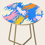 Abstract hand drawn shapes doodle pattern Side Table Gallery Image 2