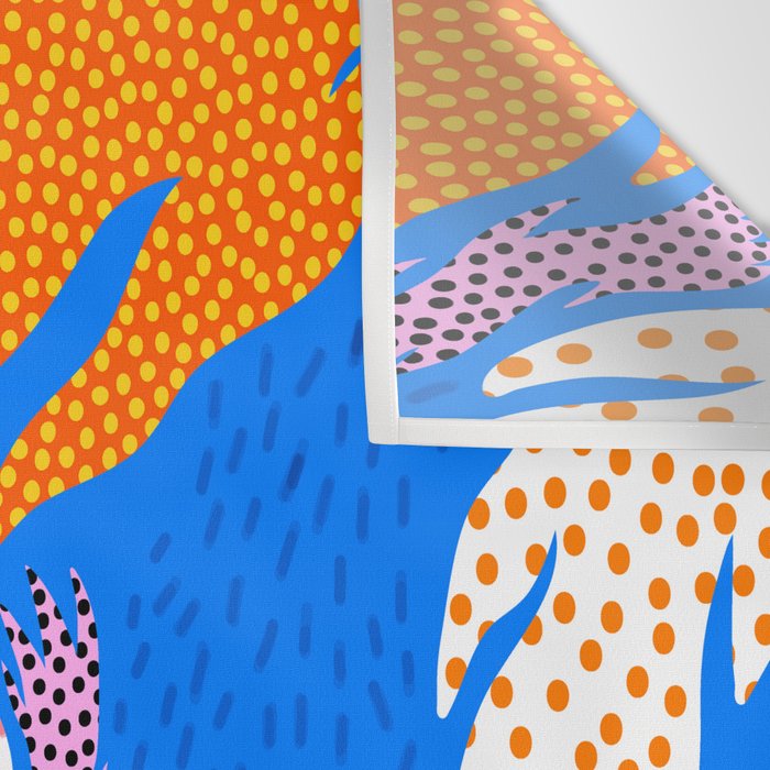 Abstract hand drawn shapes doodle pattern Wall Tapestry Gallery Image 3