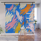 Abstract hand drawn shapes doodle pattern Wall Mural Gallery Image 1