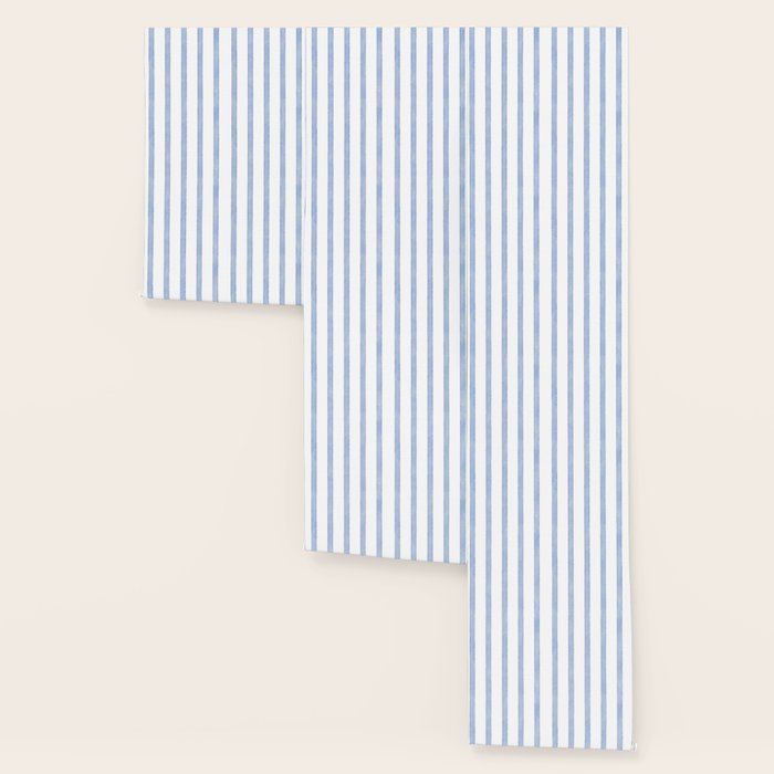 Classic Blue Watercolor Summer Stripes Wallpaper Gallery Image 3