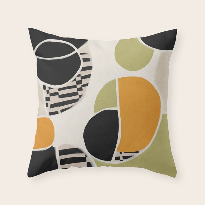 Stripes and Shapes III Throw Pillow Gallery Image 1