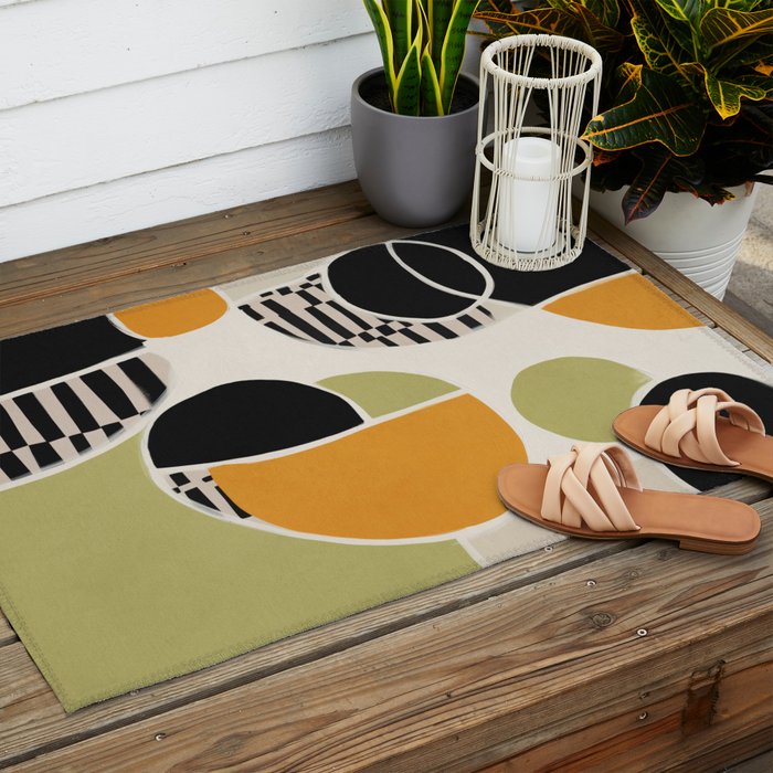 Stripes and Shapes III Outdoor Rug Gallery Image 2