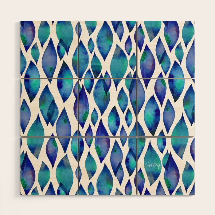 Leaf Drips  Wood Wall Art Gallery Image 1