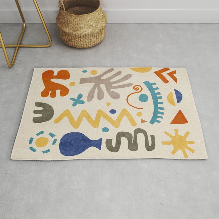 Modern Boho Matisse Inspired Artwork Rug Gallery Image 1