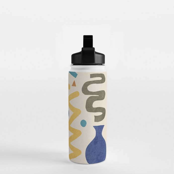 Modern Boho Matisse Inspired Artwork Water Bottle Gallery Image 2