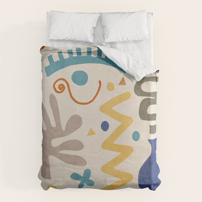 Modern Boho Matisse Inspired Artwork Duvet Cover Gallery Image 6