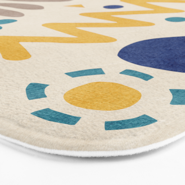 Modern Boho Matisse Inspired Artwork Bath Mat Gallery Image 3