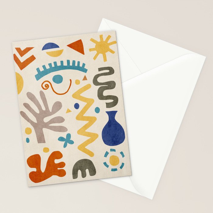 Modern Boho Matisse Inspired Artwork Stationery Card Gallery Image 2