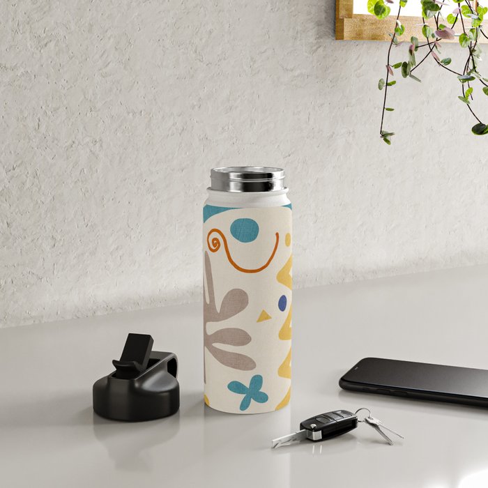 Modern Boho Matisse Inspired Artwork Water Bottle Gallery Image 4
