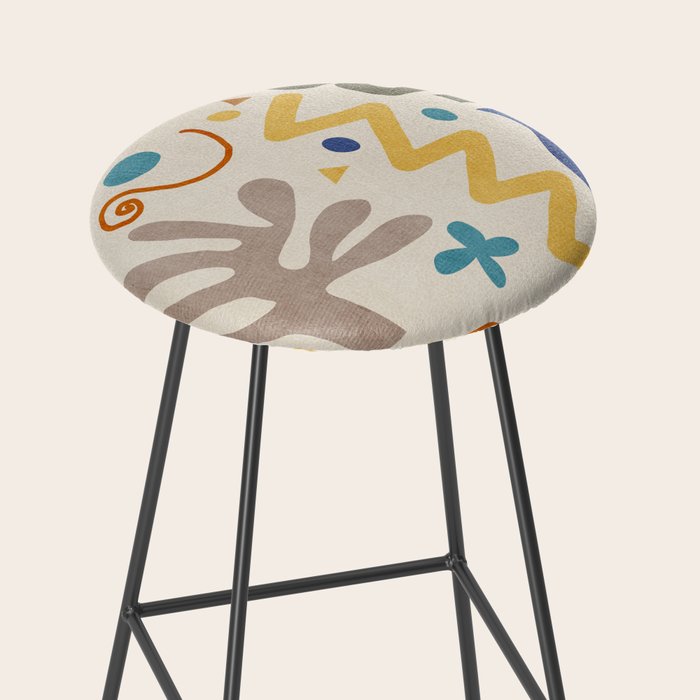 Modern Boho Matisse Inspired Artwork Stool Gallery Image 2