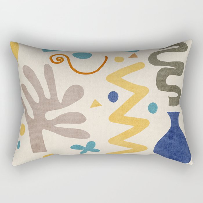Modern Boho Matisse Inspired Artwork Rectangular Pillow Gallery Image 2