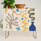 Modern Boho Matisse Inspired Artwork Credenza Gallery Image 1