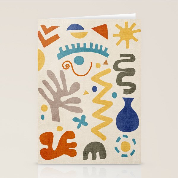 Modern Boho Matisse Inspired Artwork Stationery Card Gallery Image 2