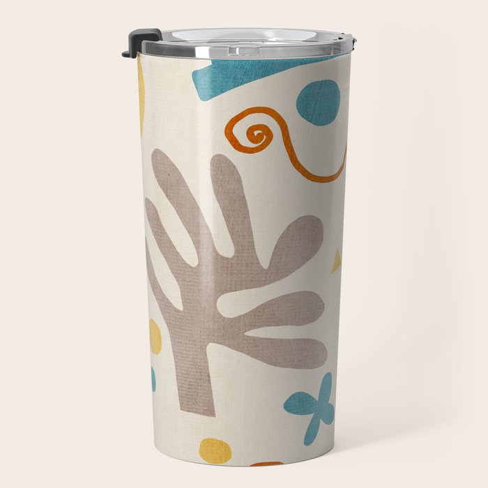 Modern Boho Matisse Inspired Artwork Travel Mug Gallery Image 3