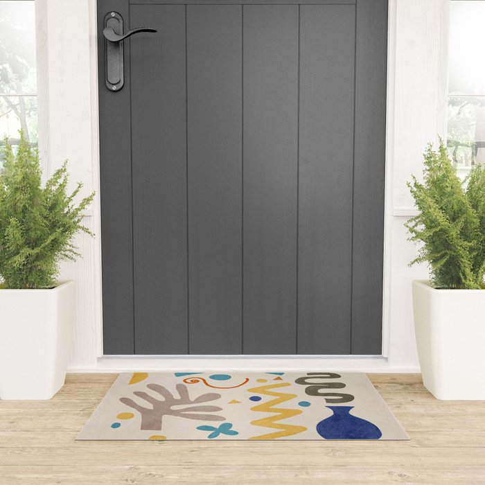 Modern Boho Matisse Inspired Artwork Welcome Mat Gallery Image 3