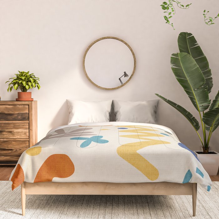 Modern Boho Matisse Inspired Artwork Comforter Gallery Image 3