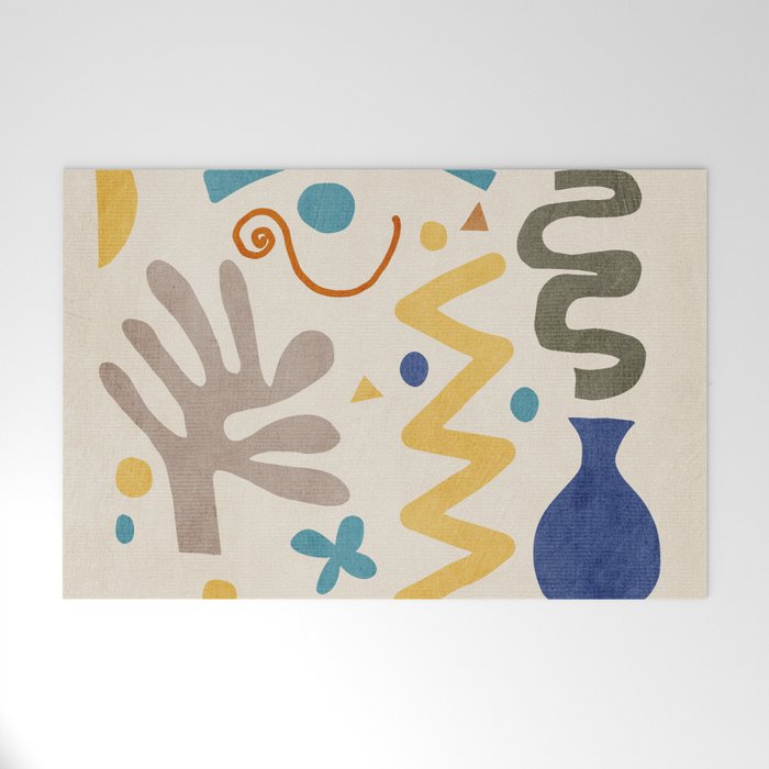 Modern Boho Matisse Inspired Artwork Welcome Mat Gallery Image 1