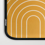 Mid Century Modern Geometric 118 in Yellow Gold Shades (Rainbow and Sun Abstraction) Laptop Sleeve Gallery Image 3