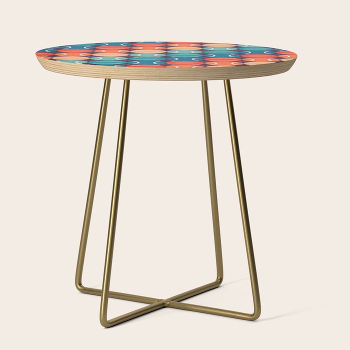 Retro Tennis 70s Rainbow Side Table Gallery Image 1