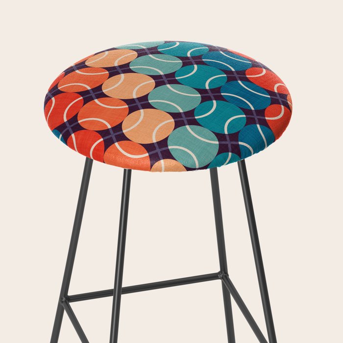 Retro Tennis 70s Rainbow Stool Gallery Image 2