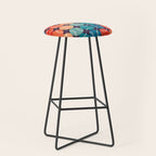 Retro Tennis 70s Rainbow Stool Gallery Image 1
