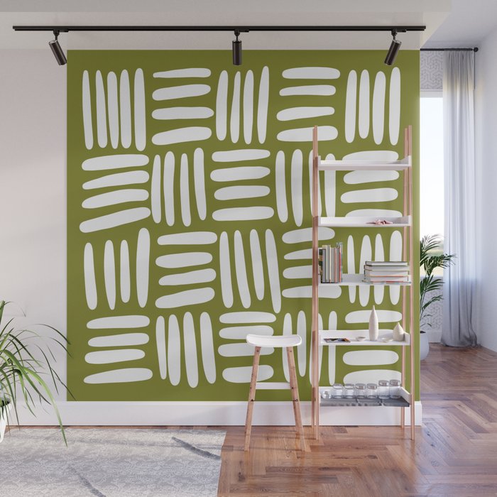 Boho (matcha green) Wall Mural Gallery Image 1