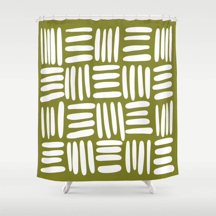 Boho (matcha green) Shower Curtain Gallery Image 1