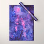 Galaxy Pattern Watercolor Wrapping Paper Gallery Image 1