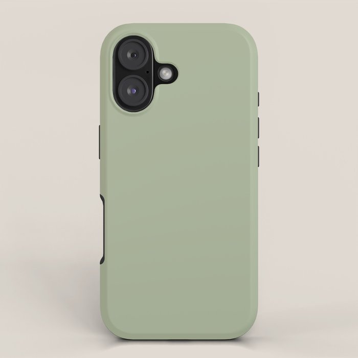The Sage Green Solid  iPhone Case Gallery Image 1