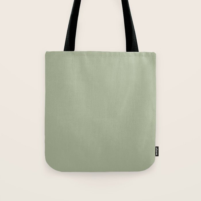 The Sage Green Solid  Tote Bag Gallery Image 1